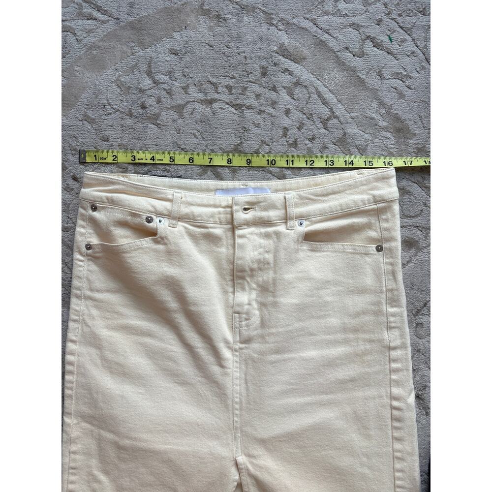 Proenza Schouler Women's Size 6 Cream Denim Jean Midi Skirt Minimalist - Picture 5 of 7